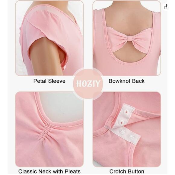 Leotard Snap Crotch BowBack with Skirt SIZE 7/8 - Picture 5 of 6